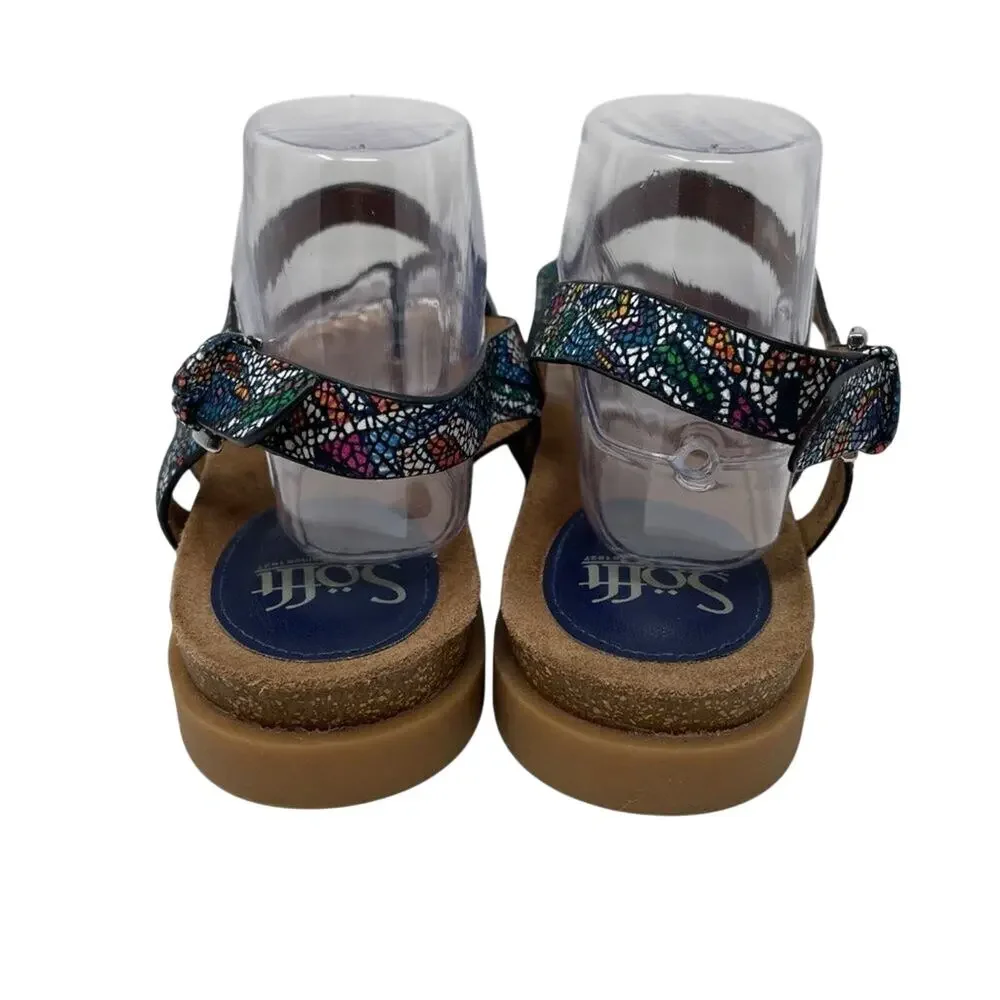 Sofft Rory Navy Speckled Thong Sandals Size 10M